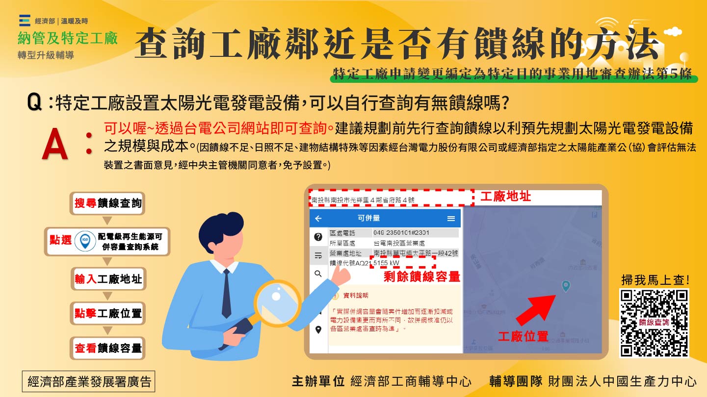 查詢工廠鄰近是否有饋線的方法
