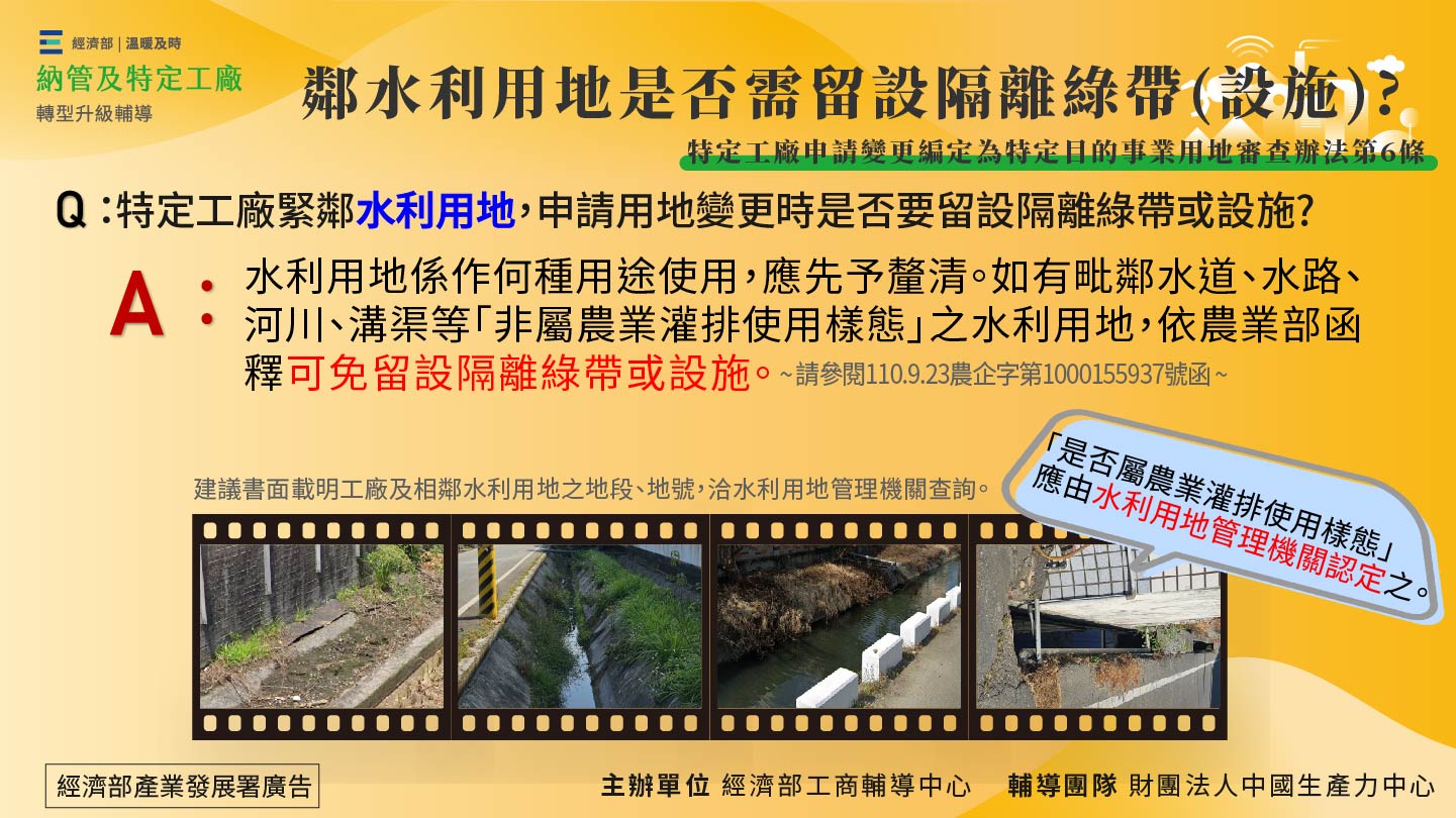 鄰水利用地是否需留設隔離綠帶(設施)