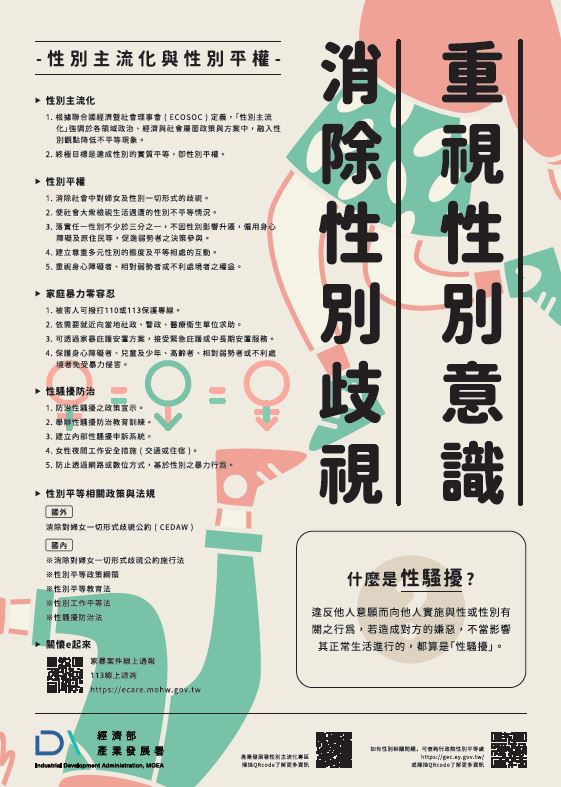性別主流化-工業局性別平等推廣文宣封面