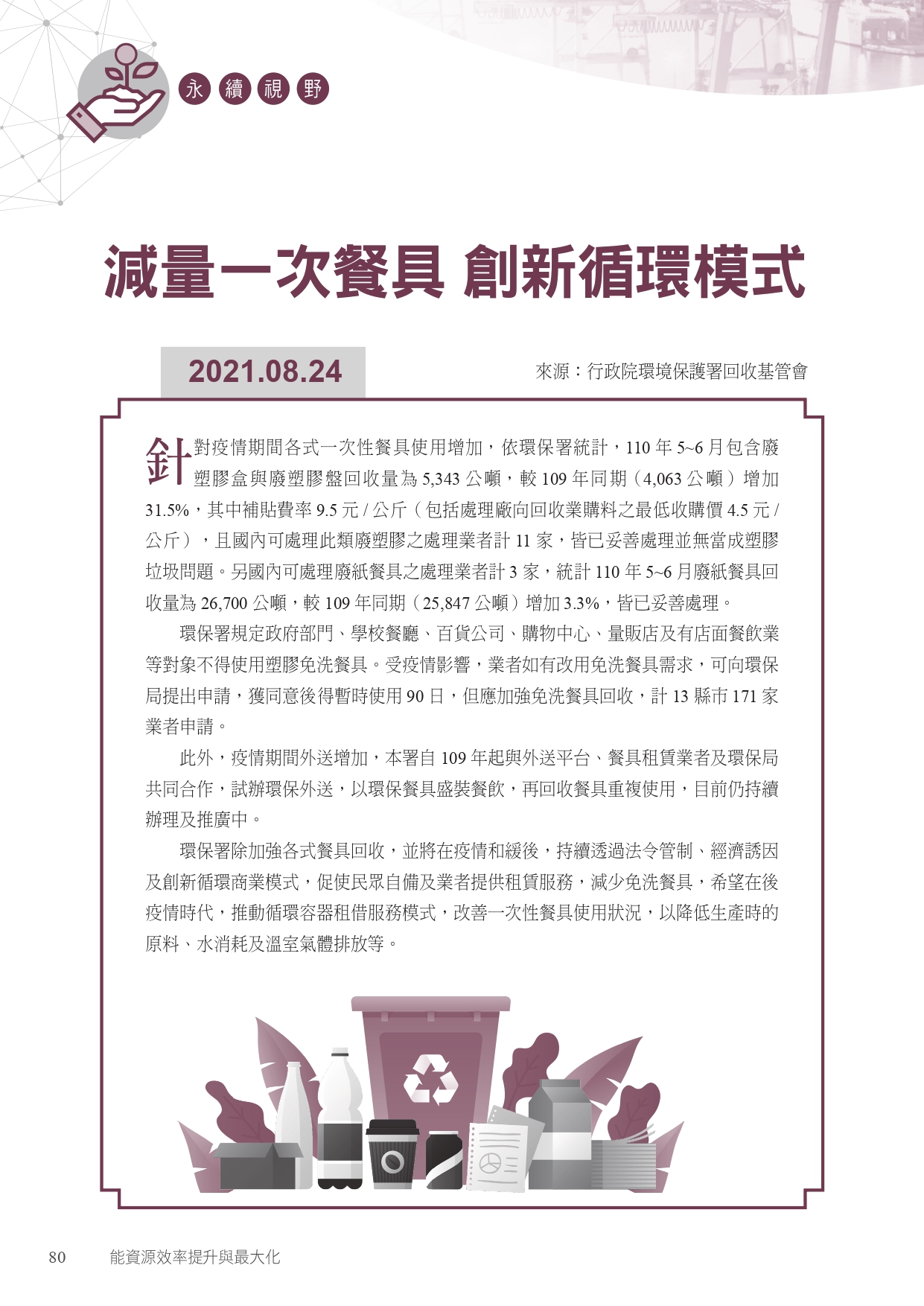 減量一次餐具 創新循環模式